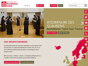 Website mit TYPO3: Bonifatiuswerk