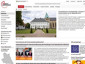 Website mit TYPO3: Kreis Warendorf