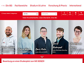 Website mit TYPO3: Hochschule Bochum