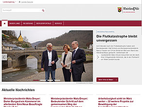 Website mit TYPO3: Bundesland Rheinland-Pfalz