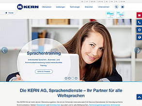 Website mit TYPO3: KERN AG, Sprachendienste