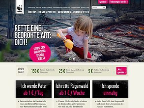 Web site with TYPO3: WWF Deutschland