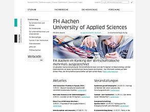TYPO3 web site: Fachhochschule Aachen