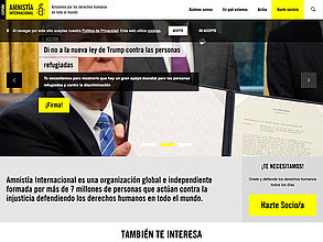 Web site with TYPO3: Amnesty International Spain