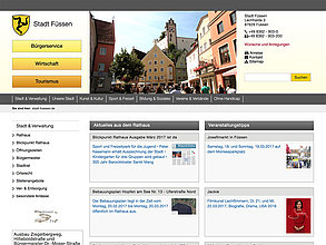 TYPO3 web site: Stadt Füssen