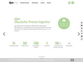 Web site with TYPO3: Deutsche Presse-Agentur