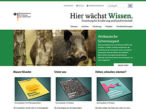 web site with TYPO3: senate of the Federal Research Institutes of the German Federal Ministry of Food, Agriculture and Consumer Protection