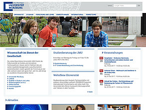 Website mit TYPO3: Universität Würzburg