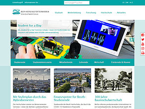 Website mit TYPO3: Beuth Hochschule für Technik Berlin