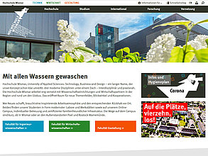 Website mit TYPO3: Hochschule Wismar