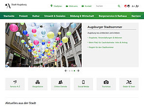TYPO3 web site: Stadt Augsburg
