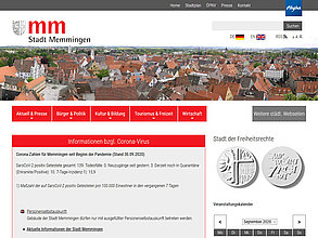 Website mit TYPO3: Stadt Memmingen