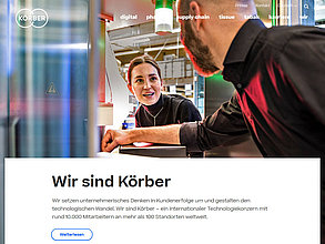 Web site with TYPO3: Körber AG