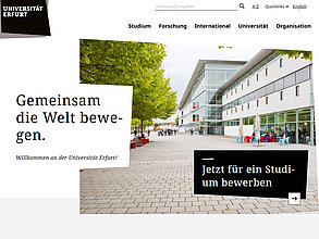 TYPO3 web site: Universität Erfurt